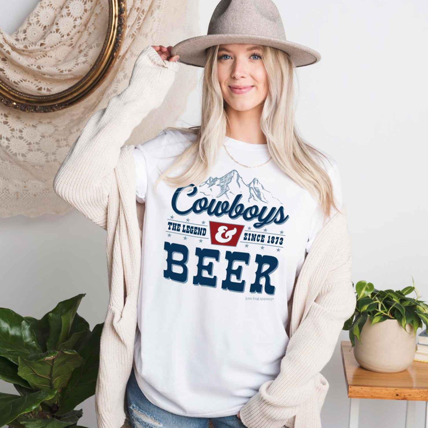 Pink Cowboys & Beer Tee