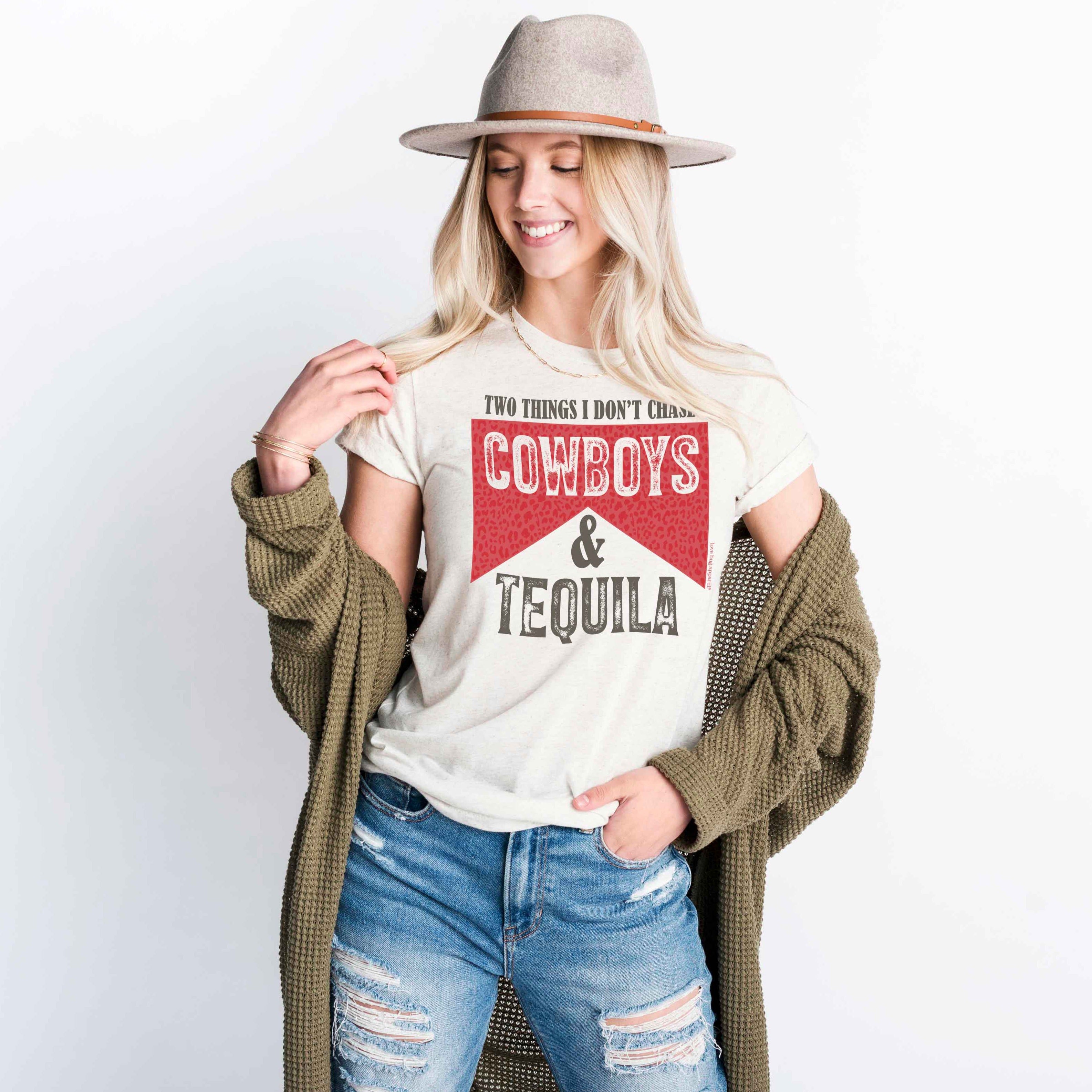 : Vintage Cowboys And Tequila Western Funny Tequila Drinking T- Shirt : Clothing, Shoes & Jewelry