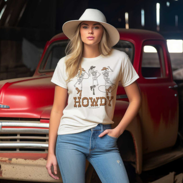 Howdy Skeletons Oversized Tees & Shirts - Love Bug Apparel®