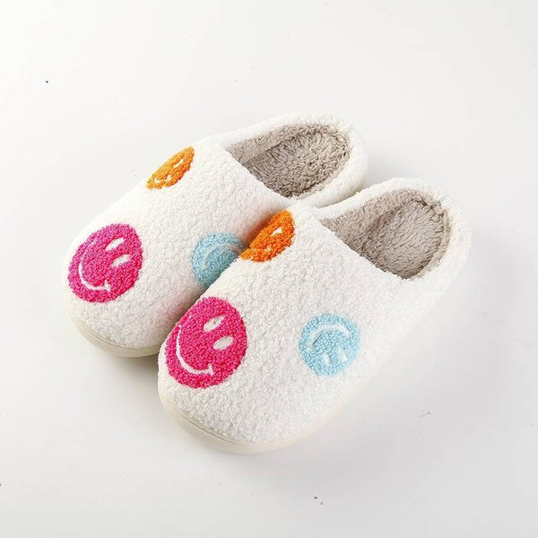 All Smiles Sherpa Slippers Slippers - Love Bug Apparel®