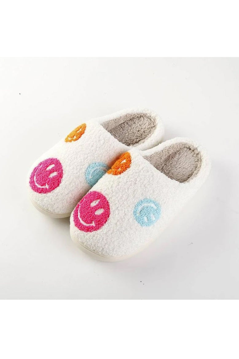 All Smiles Sherpa Slippers Slippers - Love Bug Apparel®