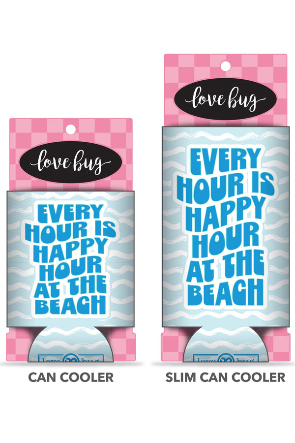 Happy Hour At The Beach Can Cooler Can & Bottle Sleeves - Love Bug Apparel®