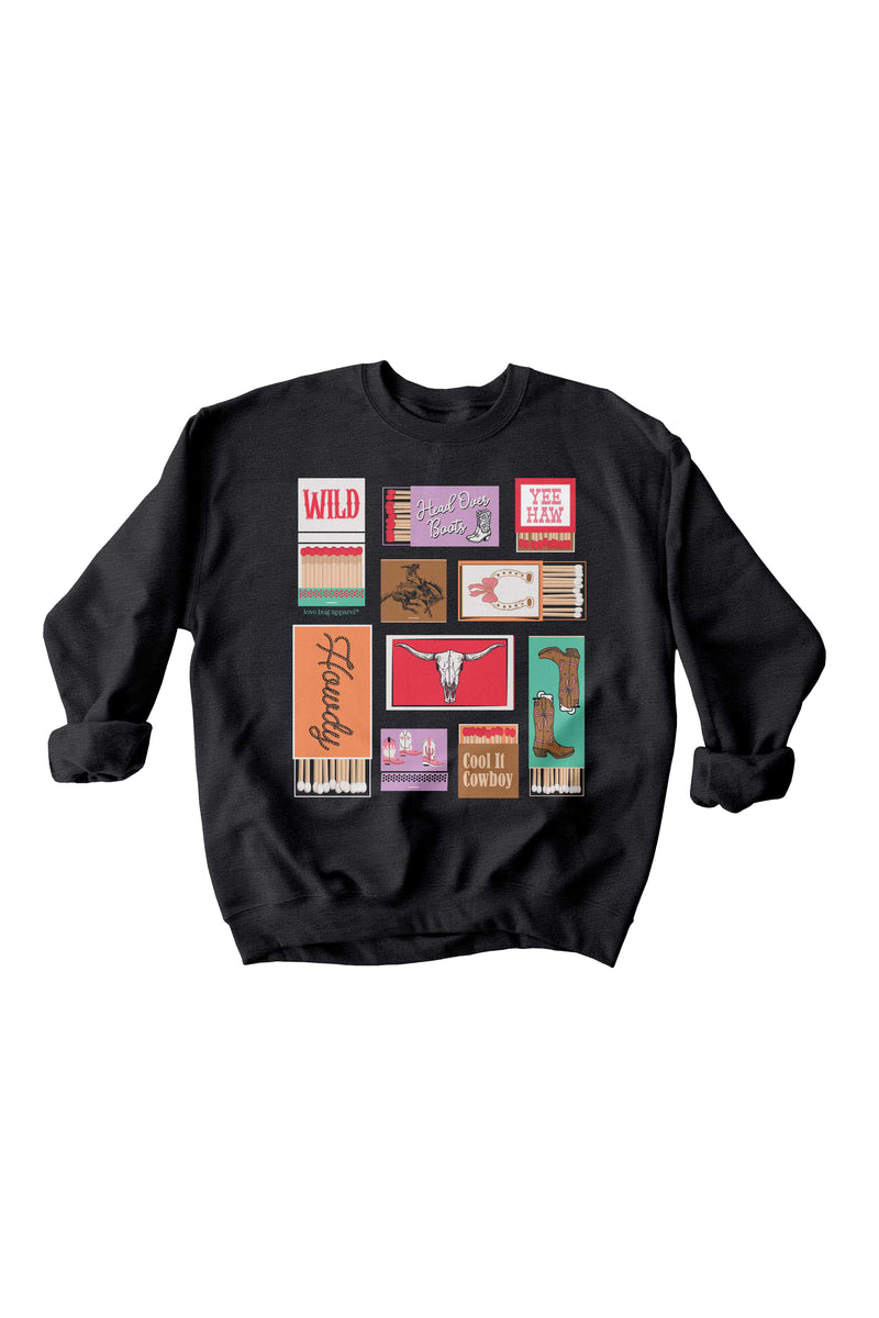 Cowboy Match Box Sweatshirt Sweatshirt - Love Bug Apparel®
