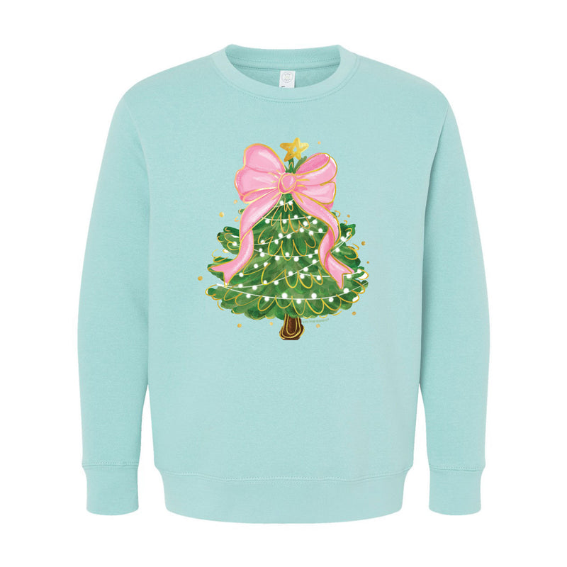 Pink Bow Tree Youth Sweatshirt