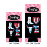 Love Americana Can Cooler Can & Bottle Sleeves - Love Bug Apparel®