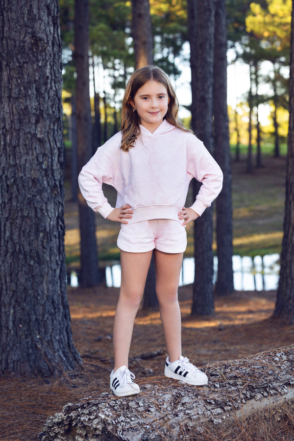 Youth Pink Woodlands Hoodie