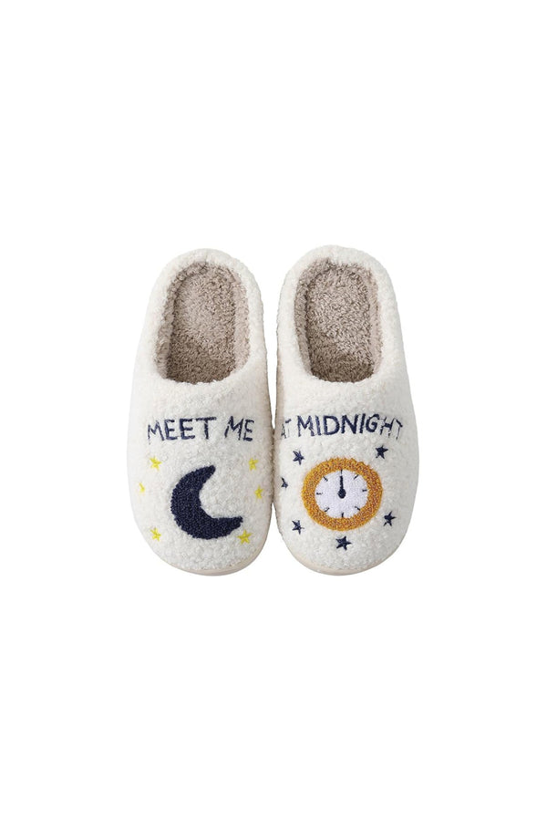 Meet Me @ Midnight Sherpa Slippers- Love Bug Apparel