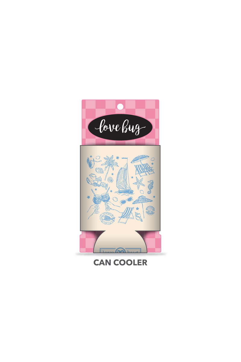 Beach Collage Can Cooler Can & Bottle Sleeves - Love Bug Apparel®