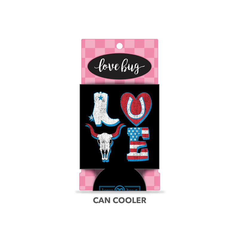 Love Americana Can Cooler Can & Bottle Sleeves - Love Bug Apparel®