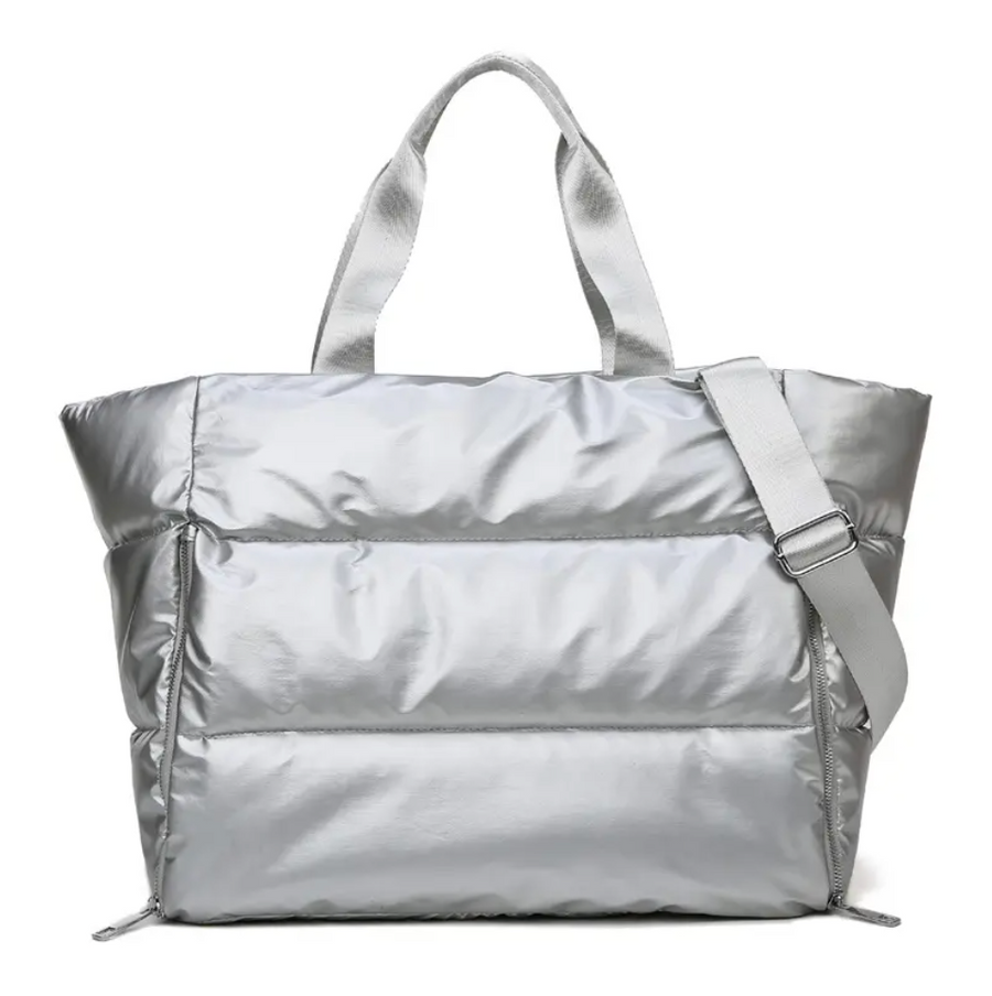 null. PUFFY NYLON MIN TTE BAG シルバー Silver Puffy Tote Bag | Claire's US