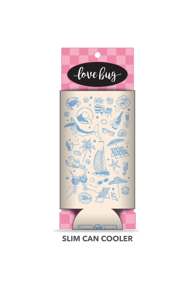 Beach Collage Can Cooler Can & Bottle Sleeves - Love Bug Apparel®