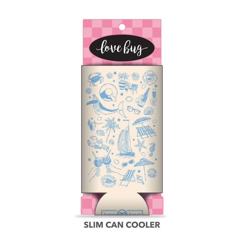 Beach Collage Can Cooler Can & Bottle Sleeves - Love Bug Apparel®