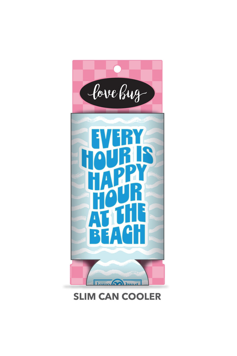 Happy Hour At The Beach Can Cooler Can & Bottle Sleeves - Love Bug Apparel®