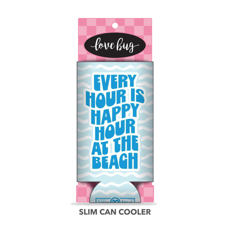 Happy Hour At The Beach Can Cooler Can & Bottle Sleeves - Love Bug Apparel®