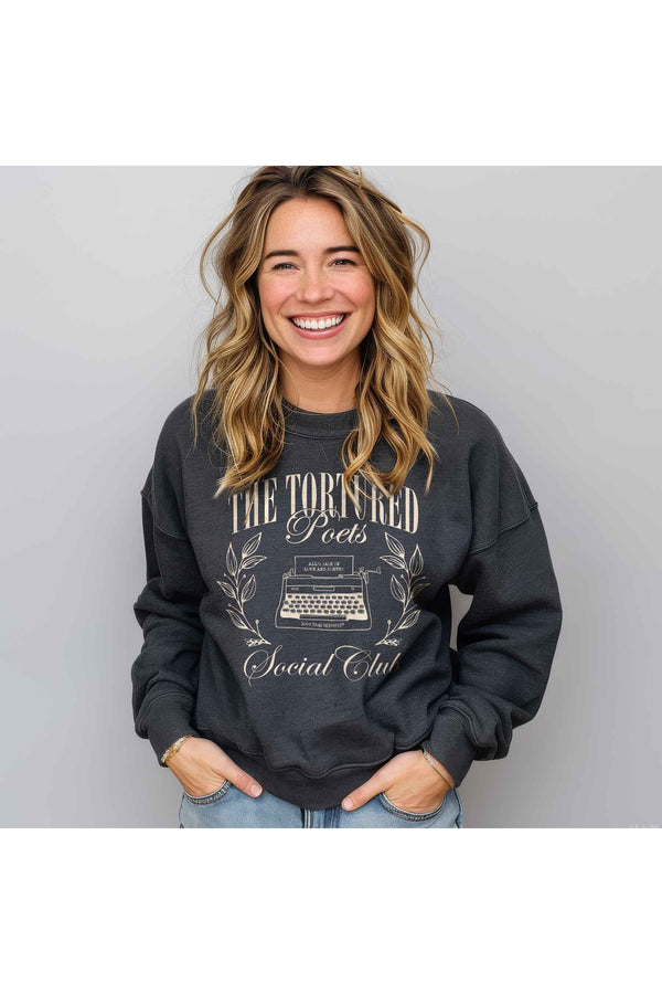 Tortured Poets Social Club Sweatshirt - Love Bug Apparel®