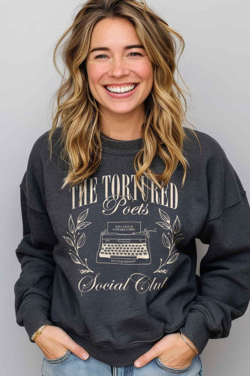 Tortured Poets Social Club Sweatshirt - Love Bug Apparel®