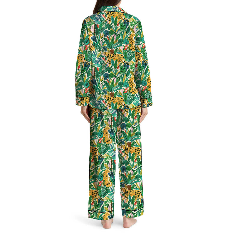 Tropic Cheetah Pajama Set Pajamas - Love Bug Apparel®