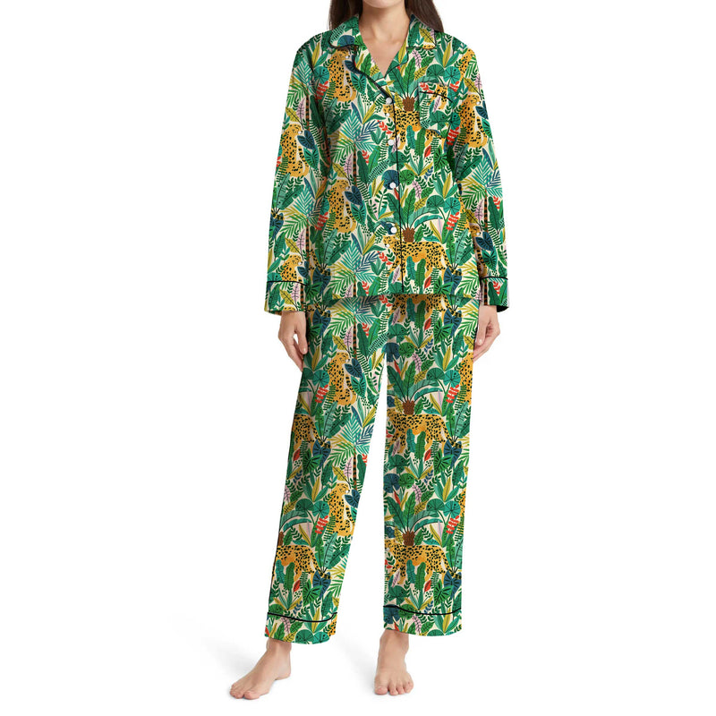 Tropic Cheetah Pajama Set Pajamas - Love Bug Apparel®