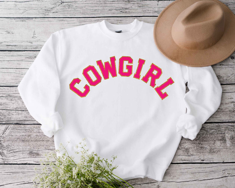 Cowgirl Varsity Letter Sweatshirt Sweatshirt - Love Bug Apparel®