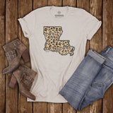 Leopard Louisiana Tee Shirts - Love Bug Apparel®
