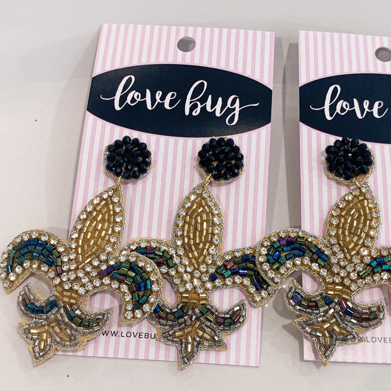 Fleur De Lis Earrings Earrings - Love Bug Apparel®