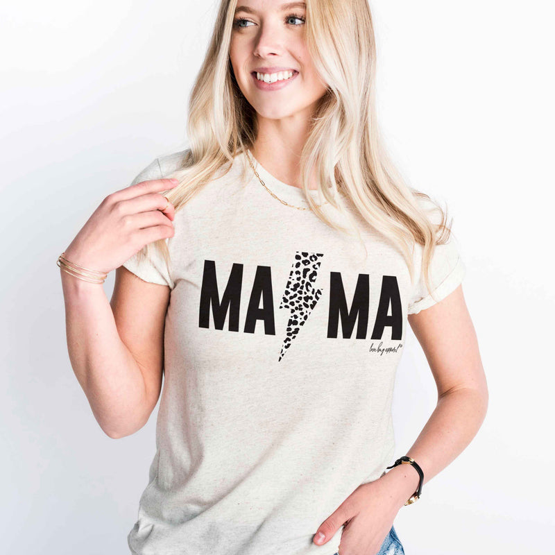 Leopard Bolt Mama Shirts & Tops - Love Bug Apparel®