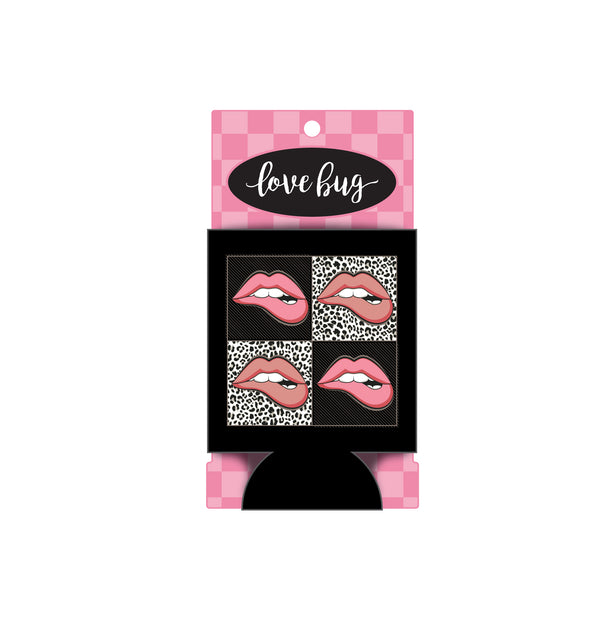 Biting Lip Grid Can Coolers & Accessories - Love Bug Apparel®