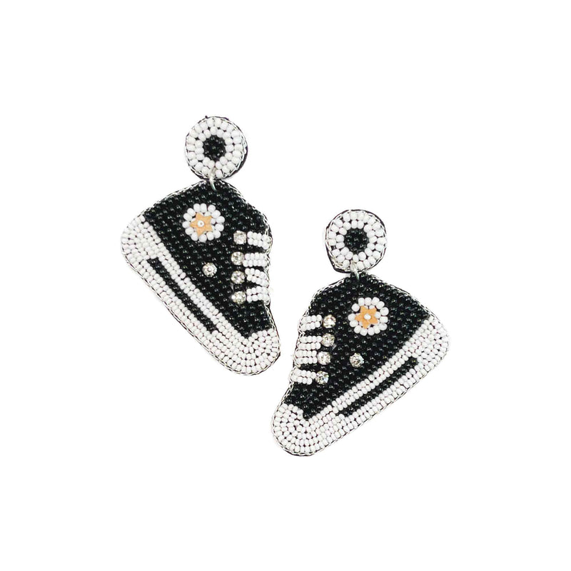Black Shoes Beaded Earrings & Jewelry - Love Bug Apparel®