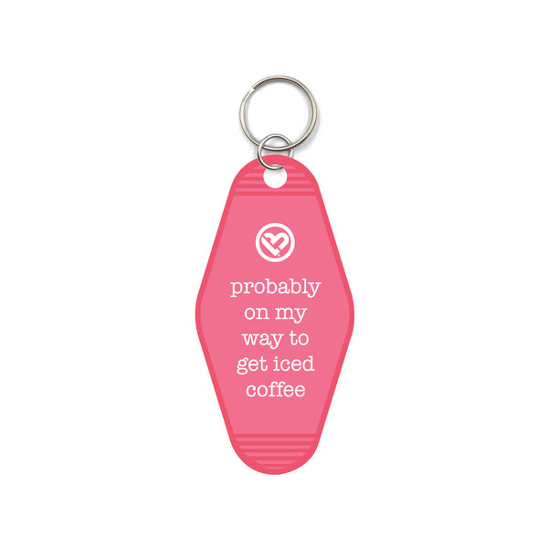 Getting Iced Coffee Motel Keychains & Accessories - Love Bug Apparel®