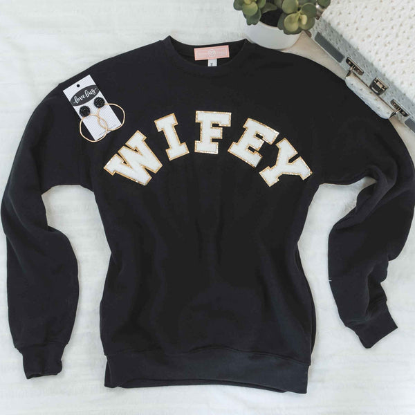 Wifey Varsity Letter Sweatshirt - Love Bug Apparel®