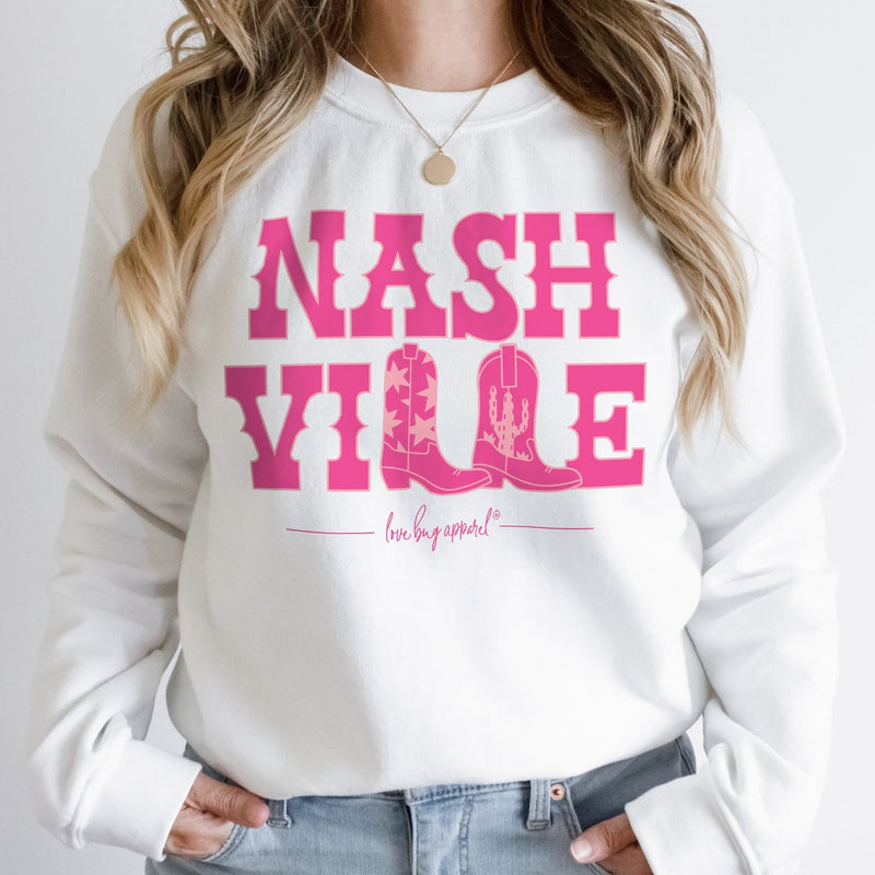 Nashville Boots Sweatshirt Shirts & Tops - Love Bug Apparel®
