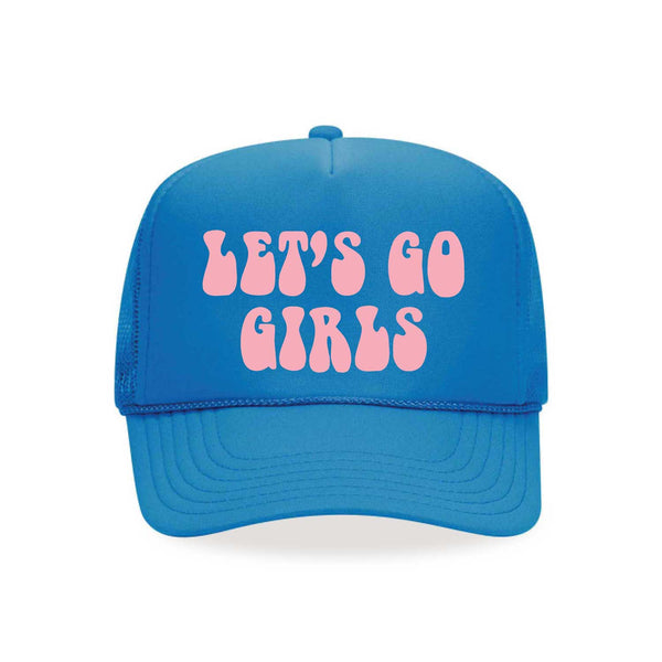 Let's Go Girls Blue Trucker Hat Apparel & Accessories - Love Bug Apparel®