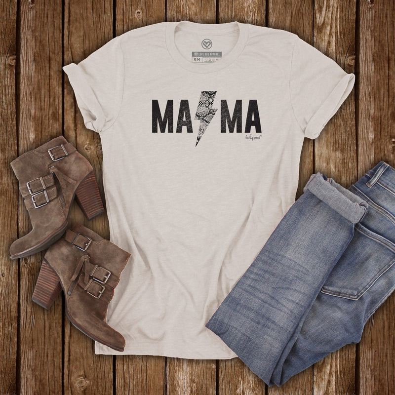 Snakeskin Bolt Mama Shirts - Love Bug Apparel®